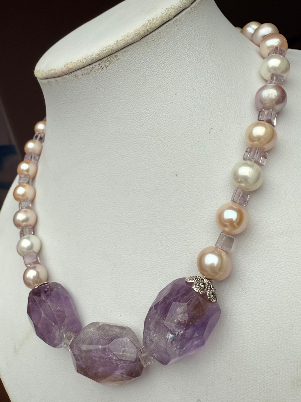 Catenine: Süsswasserperlen, Amethyst Collier NEU – Nuovo (secondo la descrizione) da Basel venduto da Chili007 4
