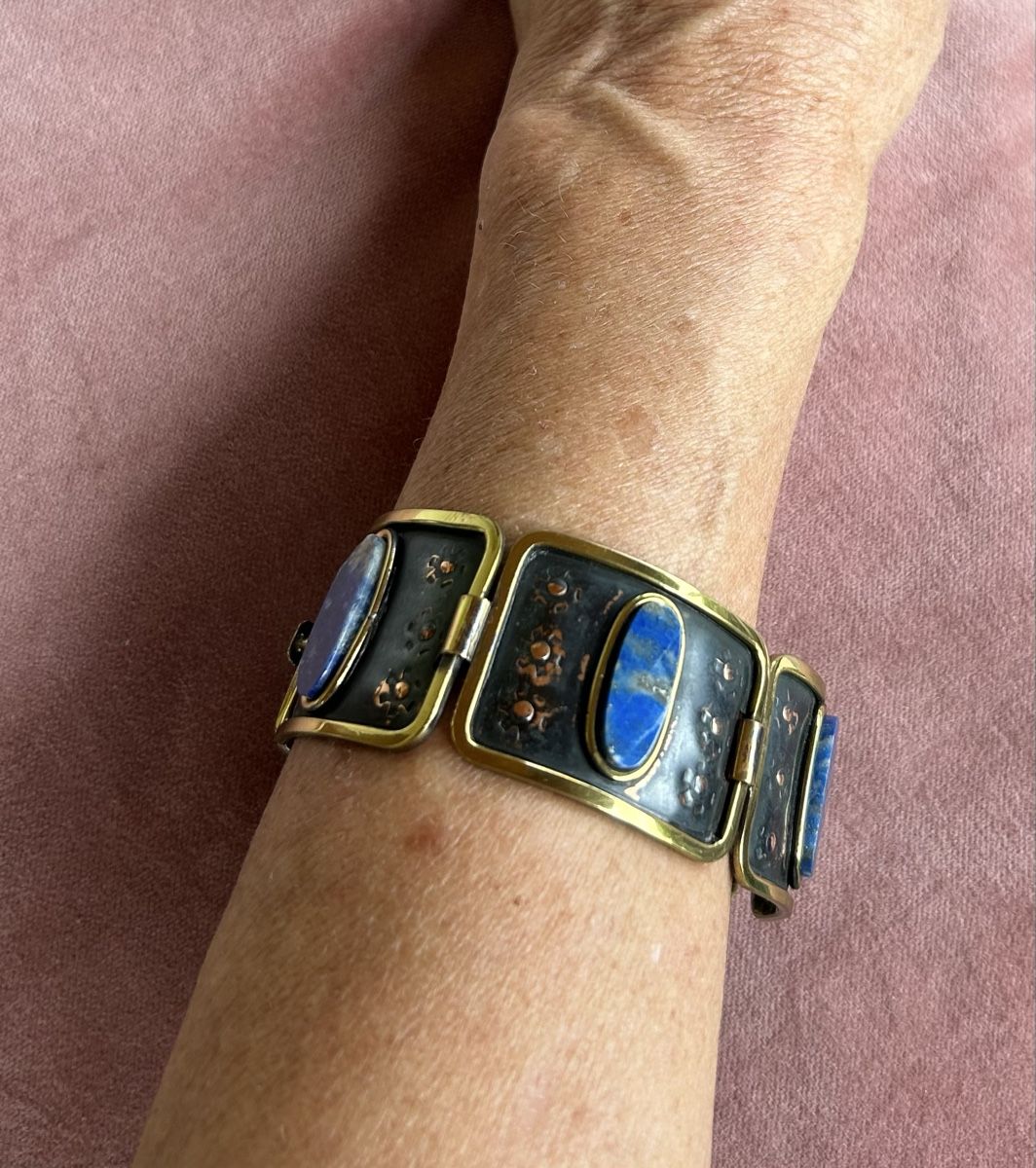Bracciali & Braccialetti: Armband mit 5 Lapuslazuli – Usato da Lengnau AG venduto da Mefari 1