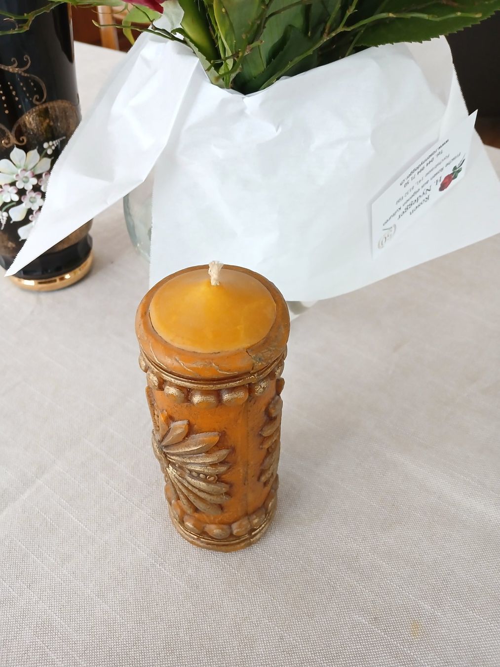 Candele: Kerze - handgemacht - Blume rustikal – Usato da Zürich venduto da Mr.Dachboden 2