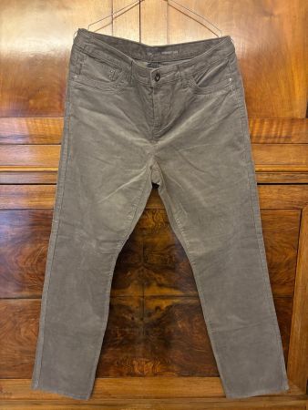 Pantalon gris coton (côtelé), taille 42