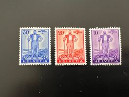 1936 Pro Patria Sondermarken W2-W4 postfrisch **  (5449)
