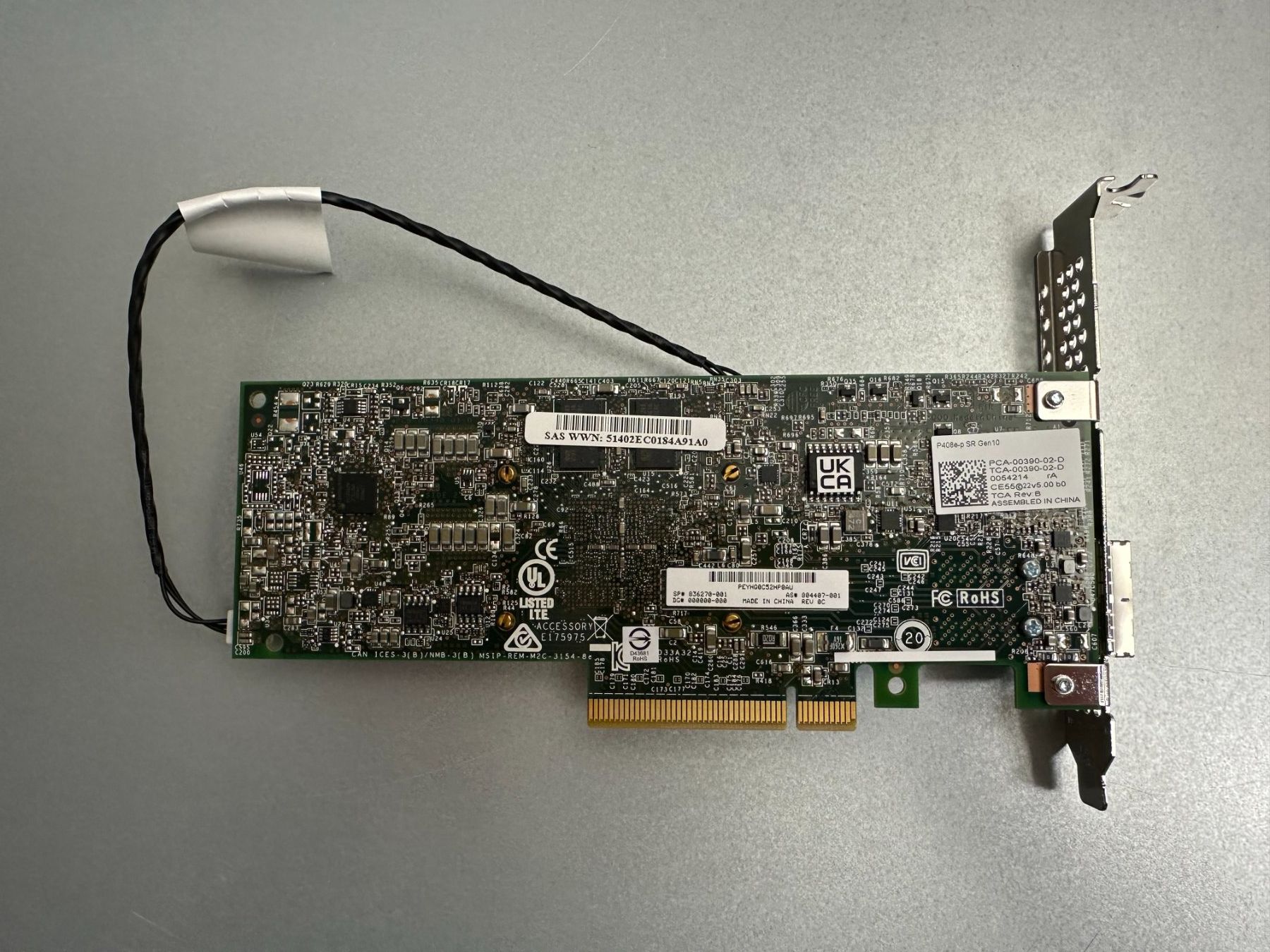 Hewlett Packard Server: HPE Smart Array P408e-p SR Gen10 Controller, SP: 836270-001 – Usato da Münsingen venduto da Hanibal26 1