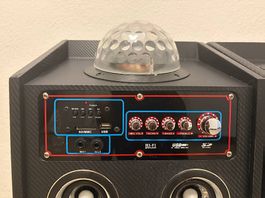 DJ ONE AS-1051 Partyboxen mit Discolicht  