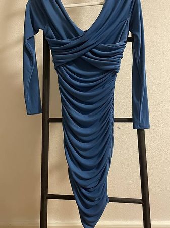 Abercrombie & Fitch Draped Bodycon Kleid, Grösse M Tall