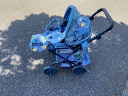 Puppenwagen mit Tragetasche gebraucht guter Zustand