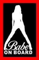 Autosticker Babe on Board WEISS Chick Frau Blond Tuning