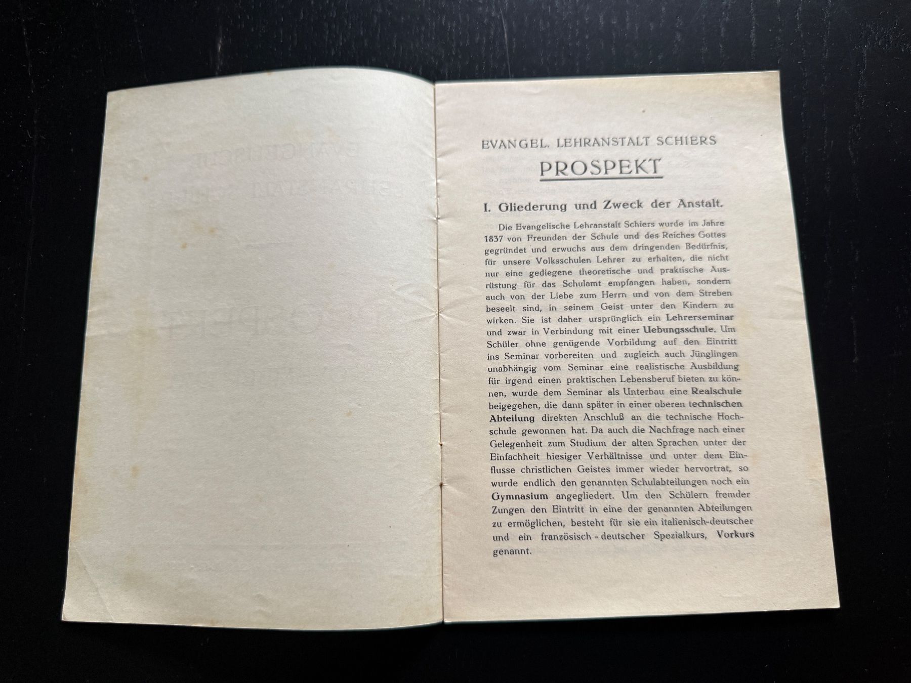 Documenti: Evang. Lehranstalt Schiers Prospekt November 1930 – Usato da Erstfeld venduto da Mario_boe0 1