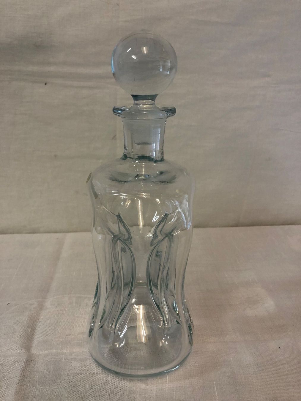 Holmegaard Karaffen: Holmegaard - Glas-Karaffe, klar, Mundgeblasen – Gebraucht aus Brunnen von Allerwaren 3