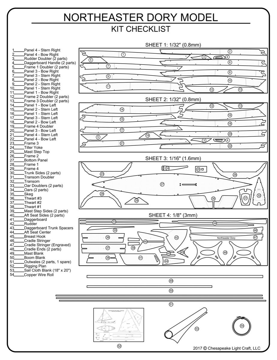 Kit di modellismo & Modellini statici: Northeaster Dory Scale Model Kit – Nuovo e nell'imballaggio originale da Fontainemelon venduto da jcharpilloz8 1