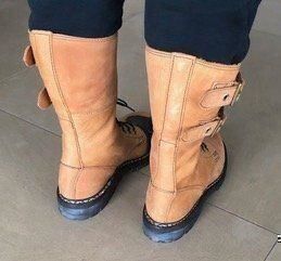 Scarpe da uomo: Biker-Stiefel handgefertigt  Rindsleder – Nuovo (secondo la descrizione) da Zollikon venduto da Chica13.11. 1