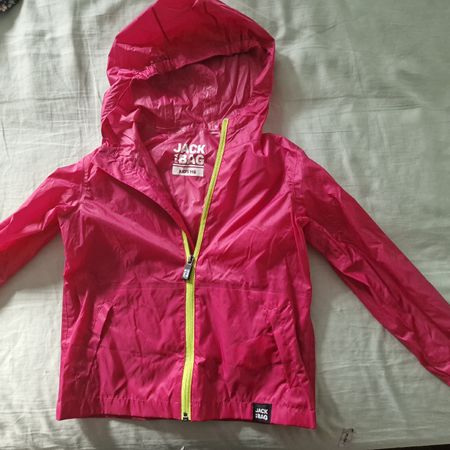 packable lightweight rain jacket girls new 116 6J