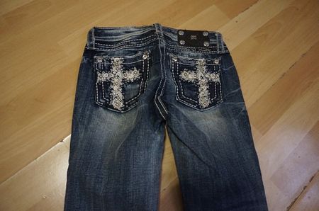 Vintage Miss Me Bootcut Jeans XS – Cross Pocket Rhinestone