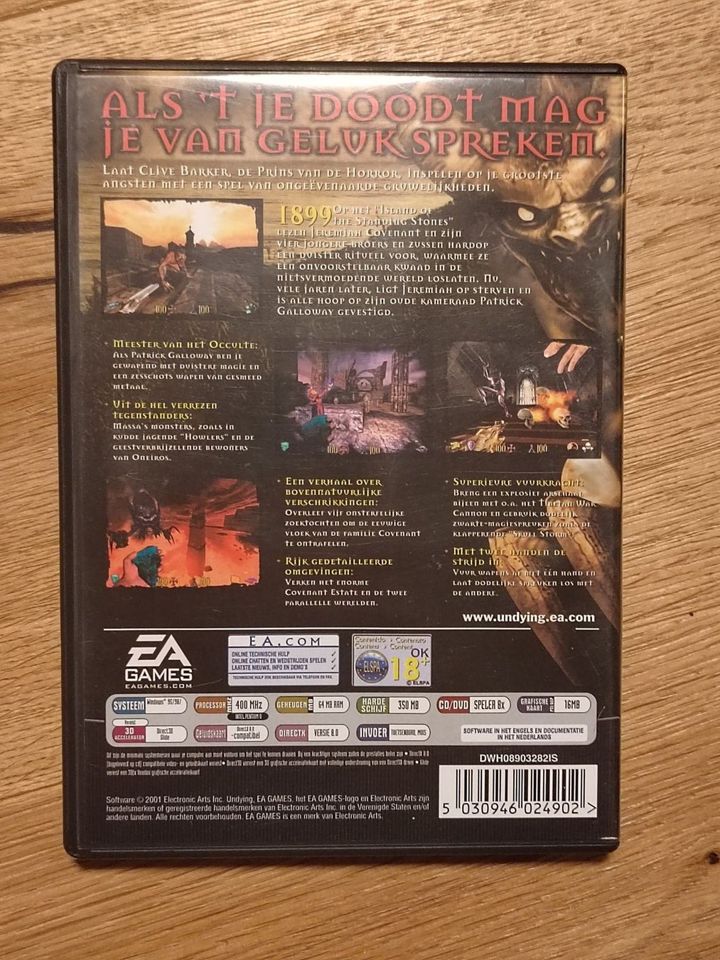 Giochi: Clive Barker's Undying 2001 PC NL – Usato da Fribourg venduto da Nooky 1