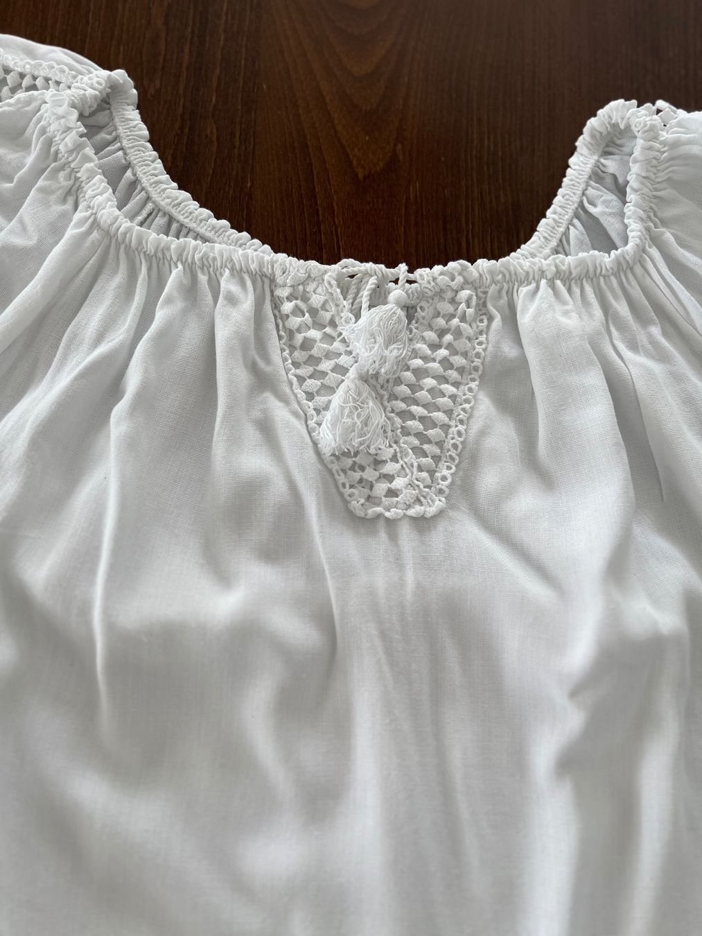 Camicette: Weisses Sommer Top mit Spitze, Gr. 44 – Usato da Ebmatingen venduto da Mistelu 3