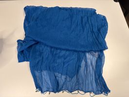 Blauer Sommer Schal mit Perlen - Ideal für den Sommer!
