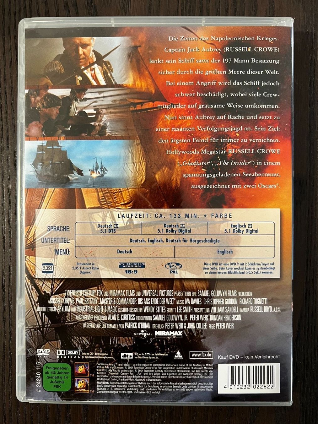 Tutti i DVDs: Master and Commander – Usato da Zürich venduto da FilmFreunde 1