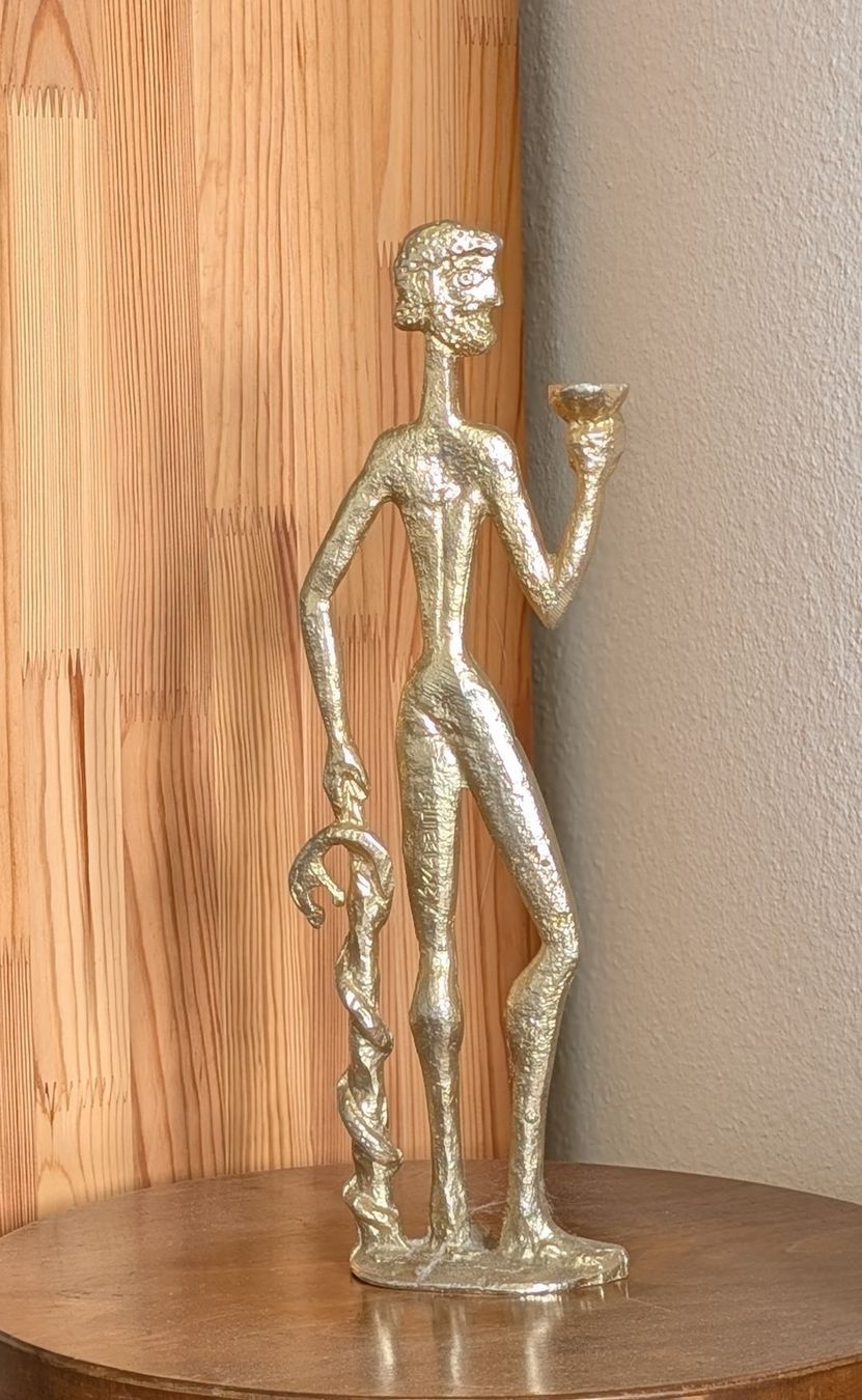 Sculture & Statue: Mid-Century Äskulap-Figur in Bronzeoptik – Usato da Luzern venduto da mac_qh8h 1