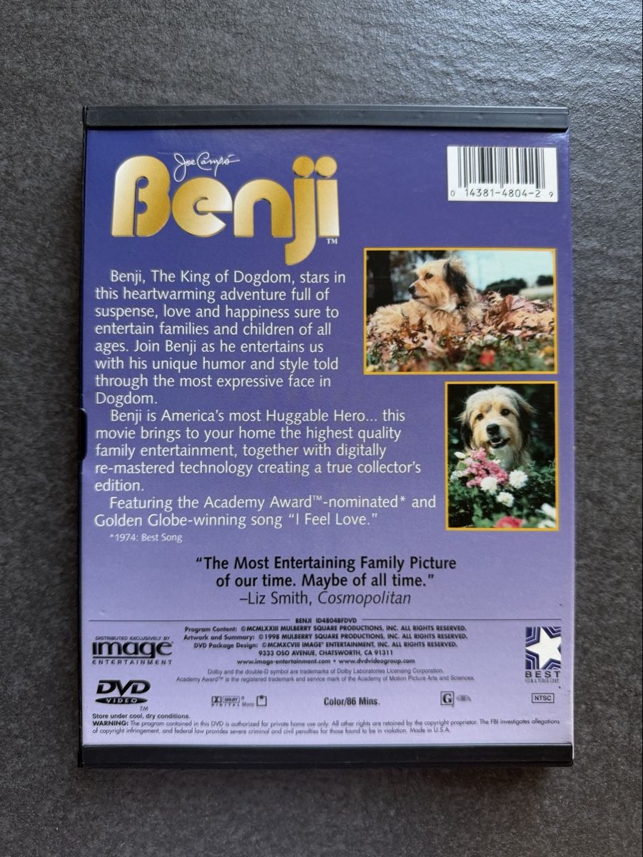 Tous les DVDs: Benji DVD NTSC – D'occasion à Zürich par cENS0R 1