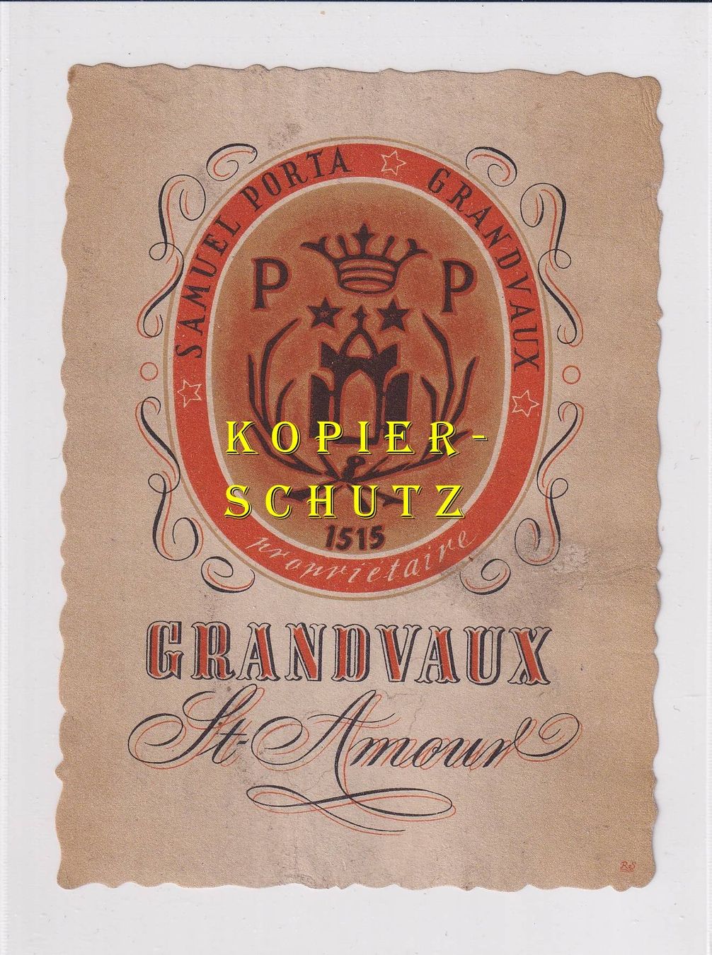 Papiere: Etikette - Grandvaux "St-Amour" /bd – Gebraucht aus Hombrechtikon von Rudolf07