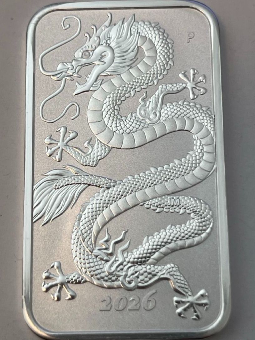 Edelmetalle: 🐉 1 oz Silberbarren „Rectangular Dragon“ 2026 – Perth Mint – Neu (gemäss Beschreibung) aus Obergösgen von Prokofiev