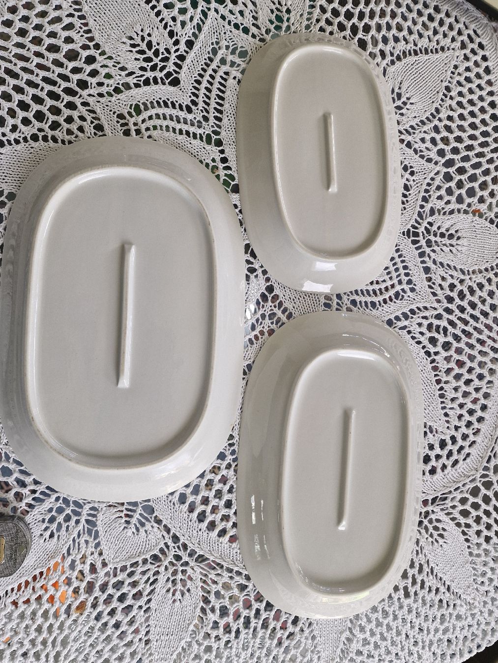 Rössler Piatti di portata: 3x plat ovale rössler vert vintage – Usato da versoix venduto da 928 4