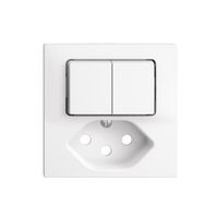 Frontset EDIZIOdue weiss 60×60mm Sch3+3 / T13, Feller