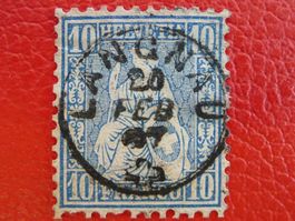 1867: Nr.31 (Sitzende) mit FINGERHUT-Stempel: LANGNAU