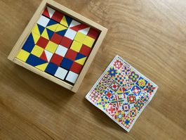 Holzspiel Würfel-Mosaik guter Zustand