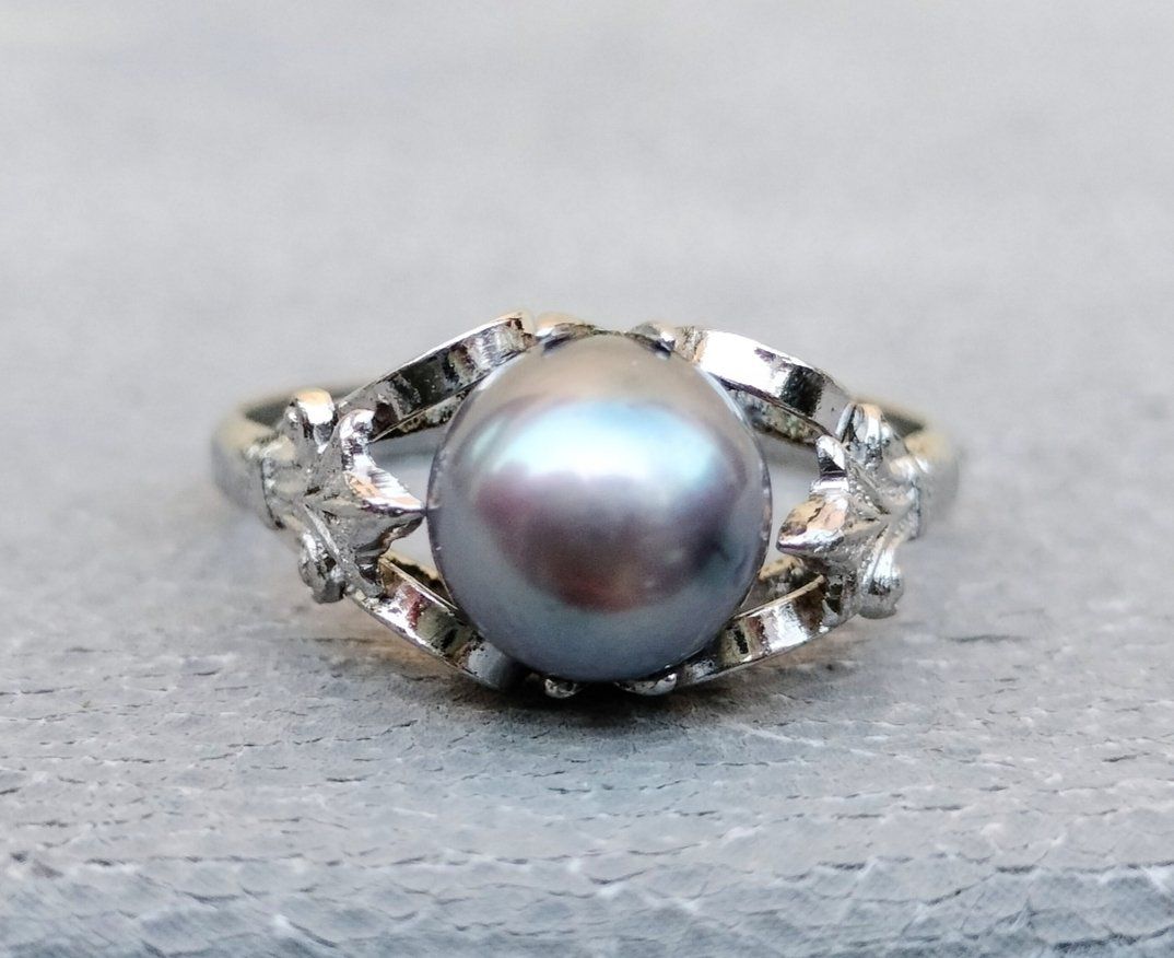 Anelli: Art Deco Antiker Perlen Silber Ring – Usato da schwyz venduto da larry91sz