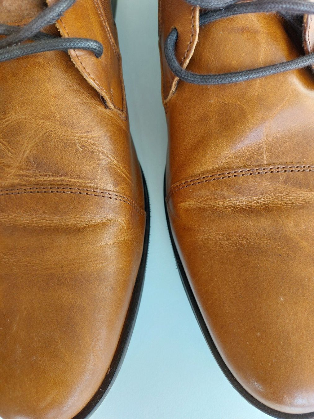 Scarpe da uomo: Paar Lederschuhe AM hellbraun Grösse 45 – Usato da Niederdorf venduto da Schuerch_steff 9