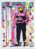 Death NYC Pop Art Druck "Vuitton Kusama Banksy Flying Copper