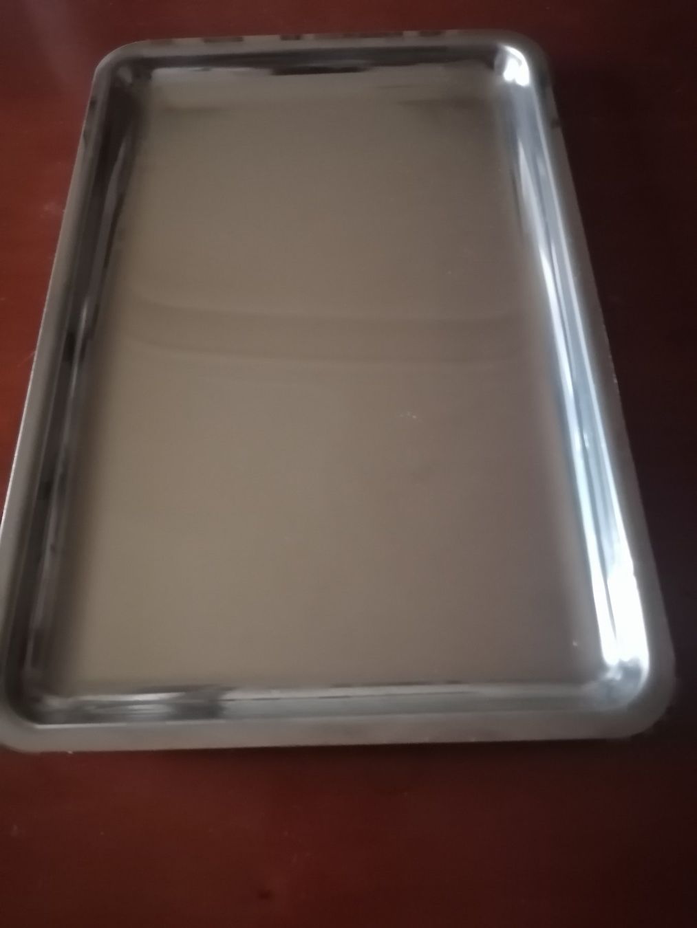 Piatti di portata: Tablett, verchromt, ca. 20 x 30 cm – Nuovo e nell'imballaggio originale da Basel venduto da Melodrom 1