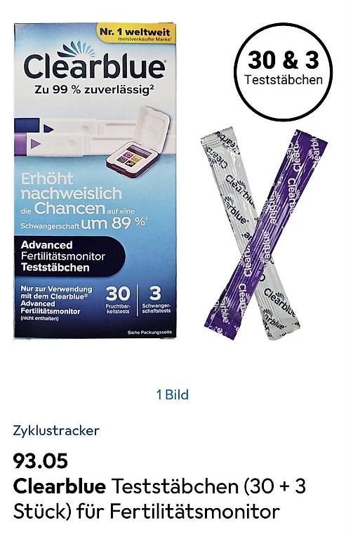 Attrezzature mediche: Clearblue Advanced Teststäbchen Schwangerschaftstest – Nuovo e nell'imballaggio originale da Siegershausen venduto da Paddy218