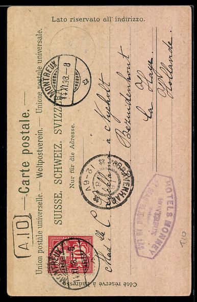 Cartoline postali: Lithographie Chillon, Panorama & La Dent du Midi – Usato da Berlin venduto da bartko-reher 1