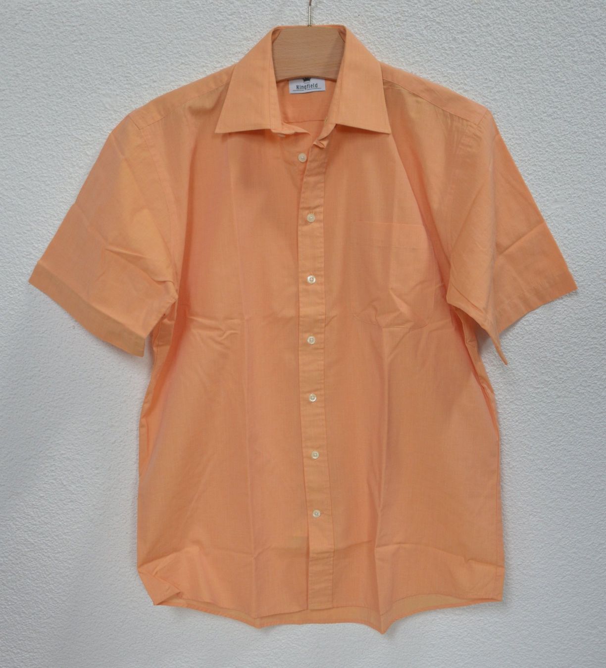 Hemden: oranges Kurzarm Herrenhemd von Kingfield, Grösse: 39 – Gebraucht aus Niederhasli von littledrop 1