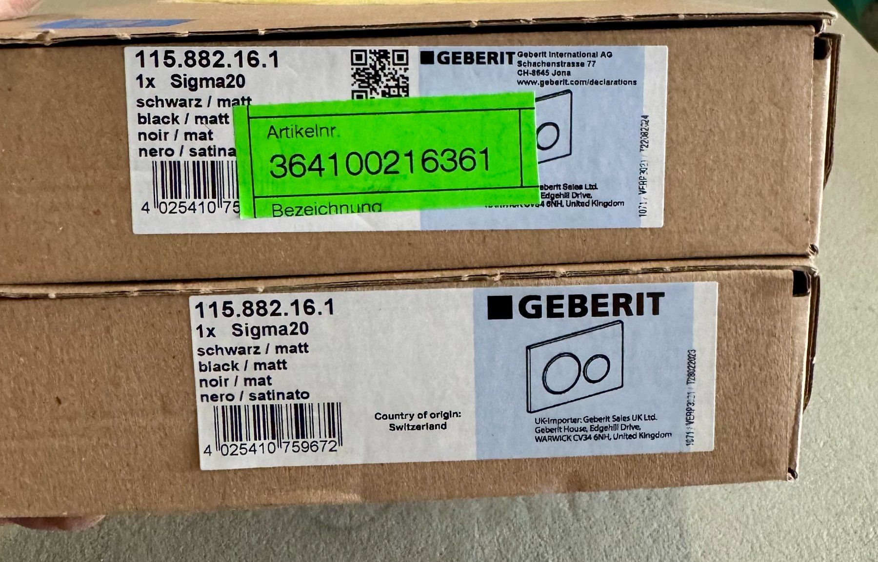 Geberit WC: geberit drückerplatte schwarz – Neuf (Voir description) à Basel par peterfalk