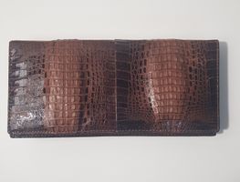 Paco's Valencia Krokoleder Ledertasche Clutch braun