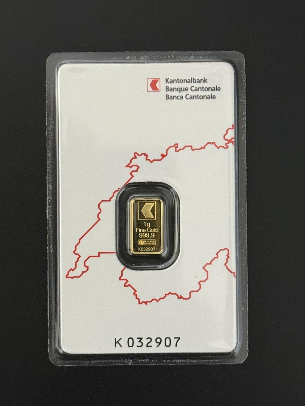 Metalli preziosi: Goldbarren 1g Kantonal Bank – Nuovo e nell'imballaggio originale da Untersiggenthal venduto da byiggy