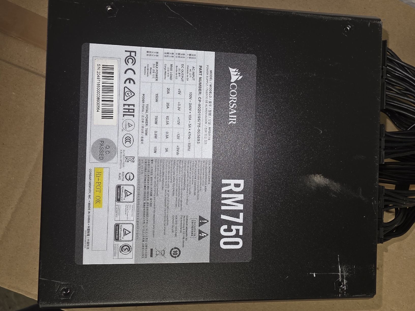 Corsair Componenti elettronici: PC Corsair RM750 – Usato da Wettingen venduto da Thegameschweiz 3