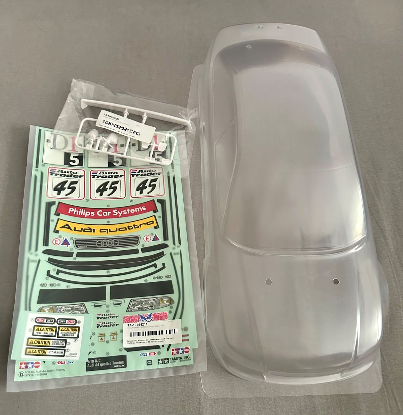 Tamiya Modellismo RC: Tamiya Audi A4 Karosserie – Nuovo (secondo la descrizione) da Oftringen venduto da ib.85