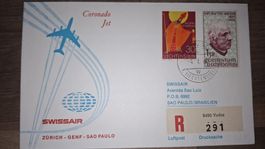 Swissair Zürich - Genf - Sao Paulo 04.01.1968