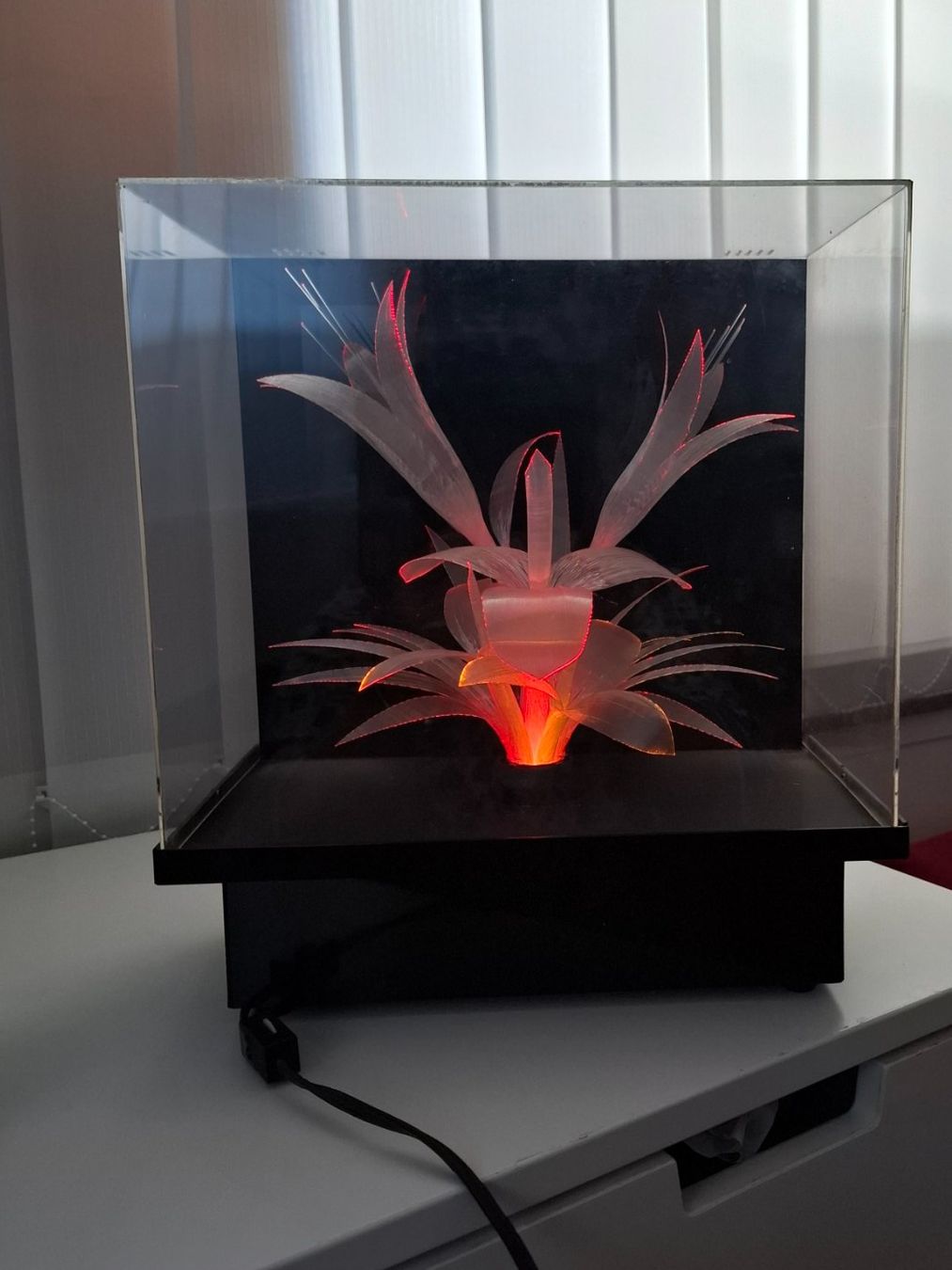 Lampade: VINTAGE 1970 Glasfaserlampe mit Farbwechsel – Usato da Schlieren venduto da Svenja7 1