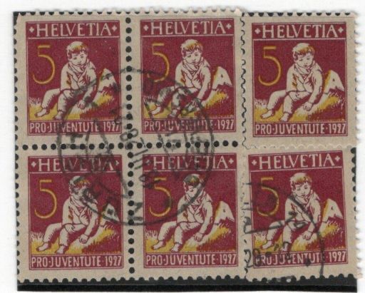 Tutti i francobolli: 45c PJ 1927 Commem.Pestalozzi – Usato da BREGANZONA venduto da adelio8