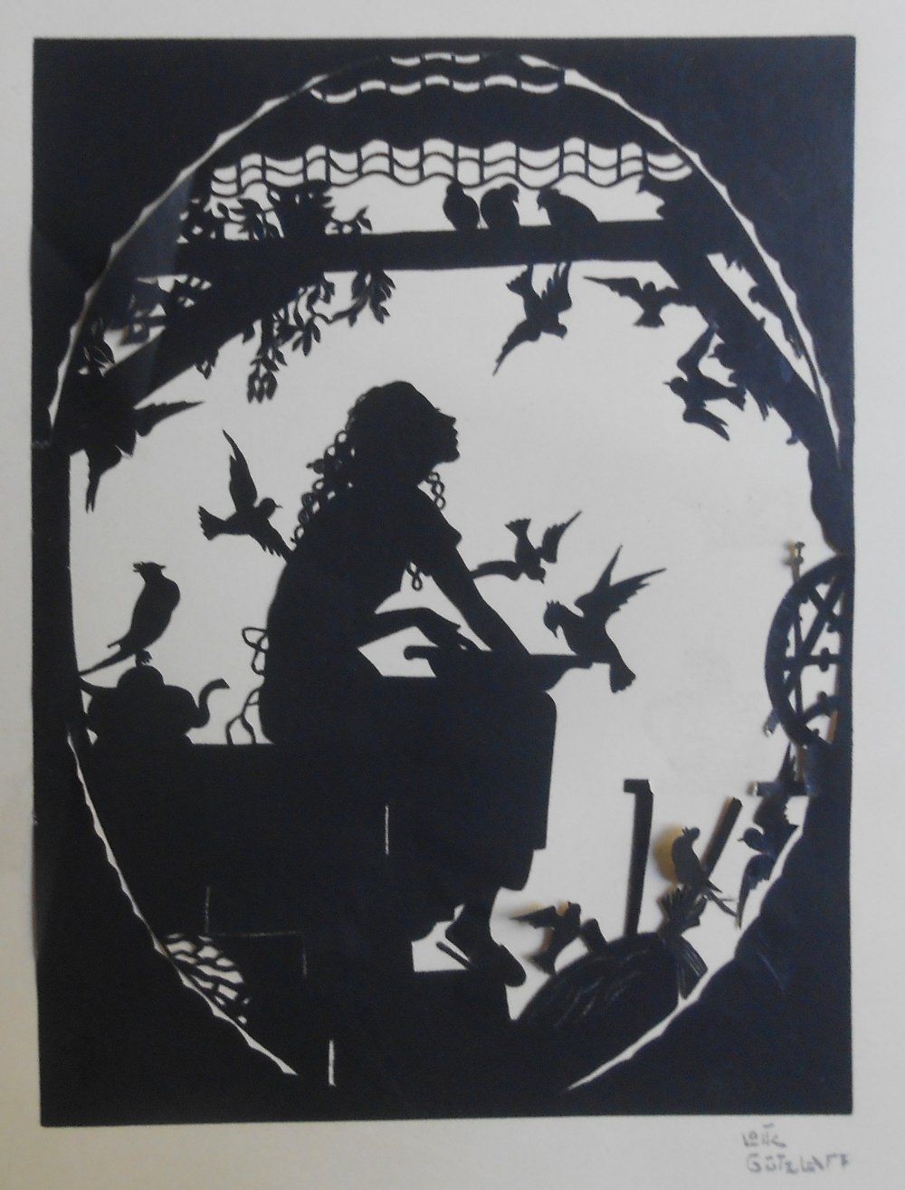 Grafiken & Lithographien: Lotte Gützlaff. 2 Scherenschnitte. – Gebraucht aus Basel von Domba 2