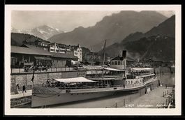 Interlaken, Raddampfer Blümlisalp liegt