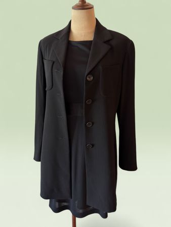 Max Mara Damen Blazer Schwarz Wolle Gr. CH 36 / IT 40
