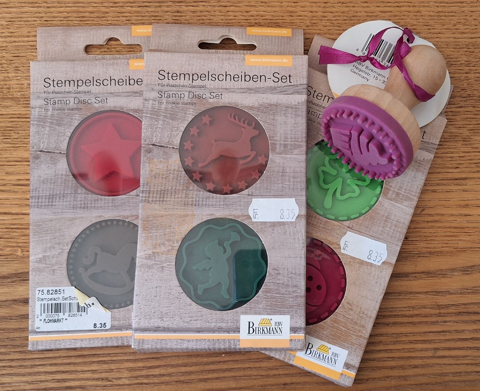 Teglie da forno: RBV Birkmann Stempelscheiben Set Plätzchen neu 5 cm – Nuovo e nell'imballaggio originale da Adlikon b. Andelfingen venduto da Kraemse