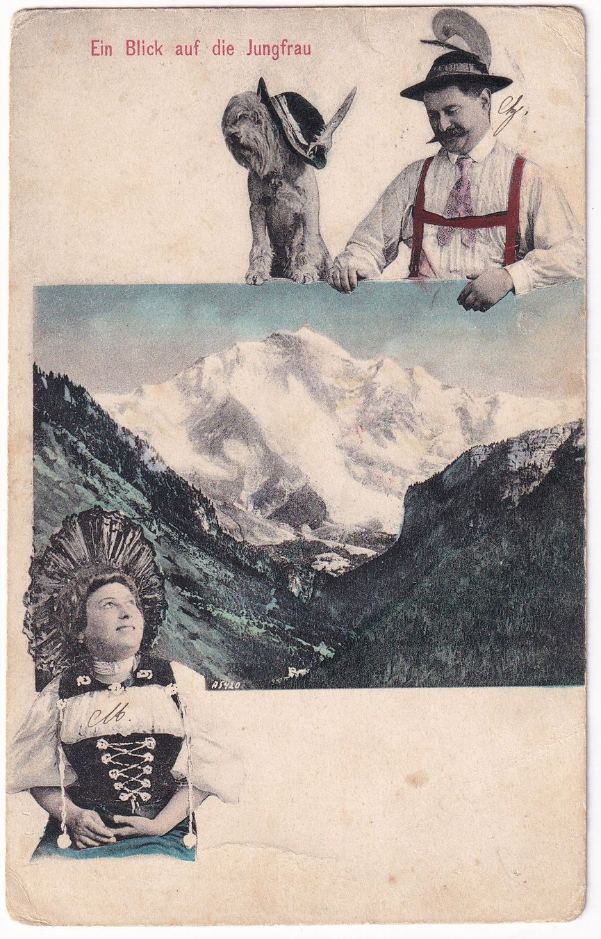 Ansichtskarten: Ein Blick auf die Jungfrau 1905 – Gebraucht aus Cormoret von Pascalll2001