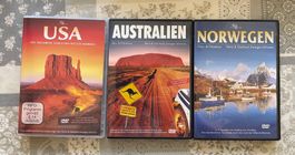 Reise DVD‘s Australien,Norwegen,USA