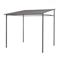 Pergola murale grise structure acier